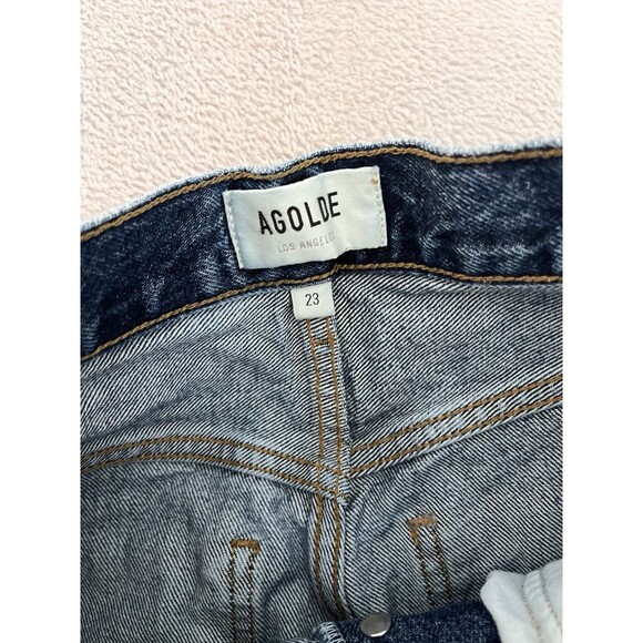 AGOLDE Fran Low Slung Easy Straight Jeans in Color Control Size 23 Boho Trendy - Picture 8 of 12